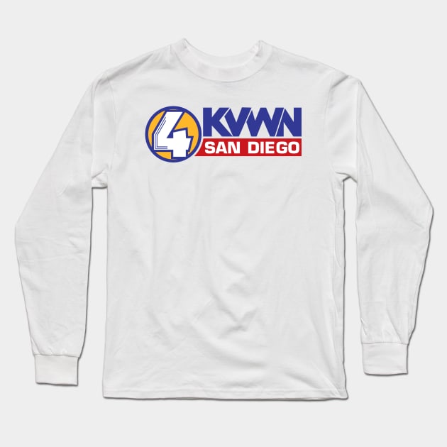 KVWN Channel 4 News Logo Anchorman Long Sleeve T-Shirt by tvshirts